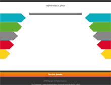 Tablet Screenshot of letmelearn.com